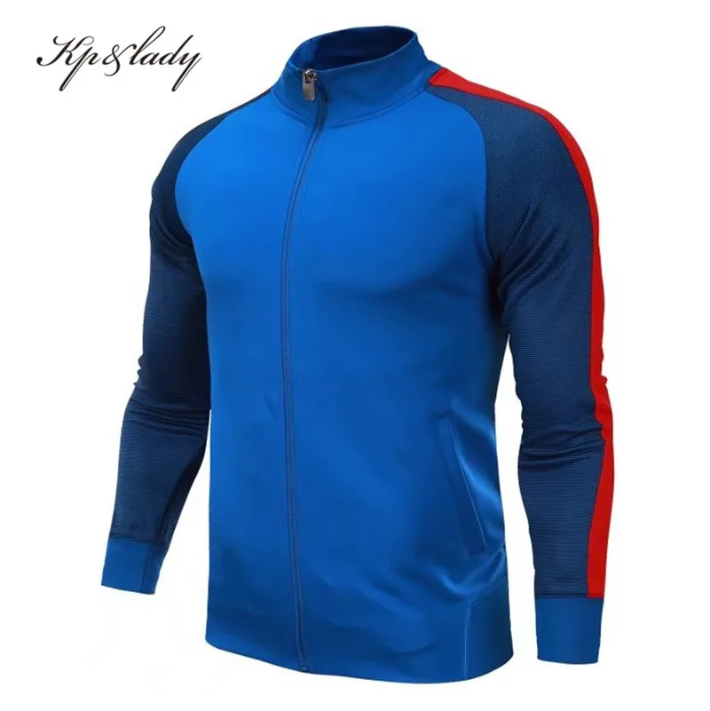 2020 New Style Custom Logo Full Zip Warm Up Football Tracksuit Men Soccer Jacket