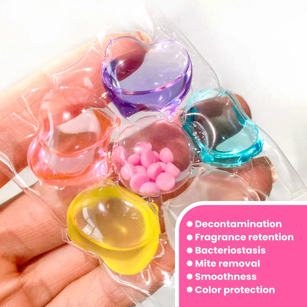 Cloth Cleanser Detergent Pods Eco-Friendly Washing Detergent Laundry Active enzymes 80%Fragrance Laundry Detergent Pods beads