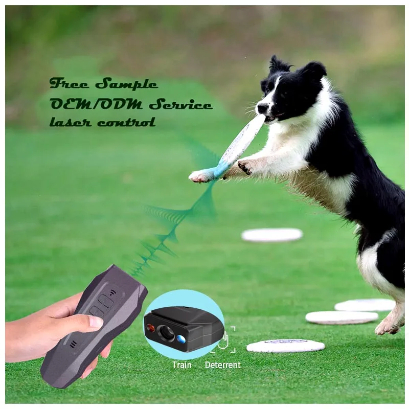 2022 upgraded high tech outdoor portable  3-in-1 rechargeable ultrasonic anti barking dog training device repeller for dogs