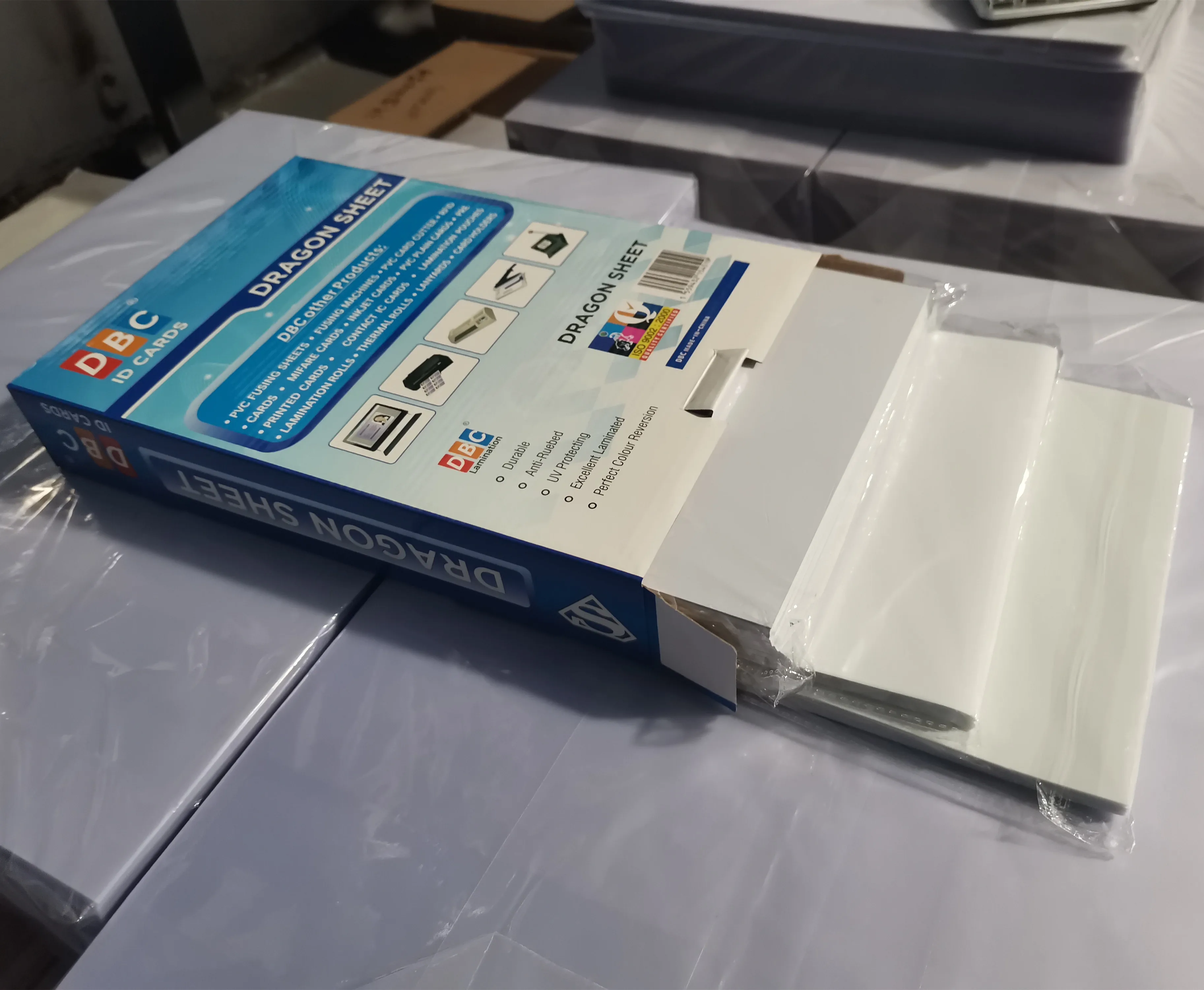 150+460+150mic A4 size pvc/PET no laminated dragon sheet for  ID card making