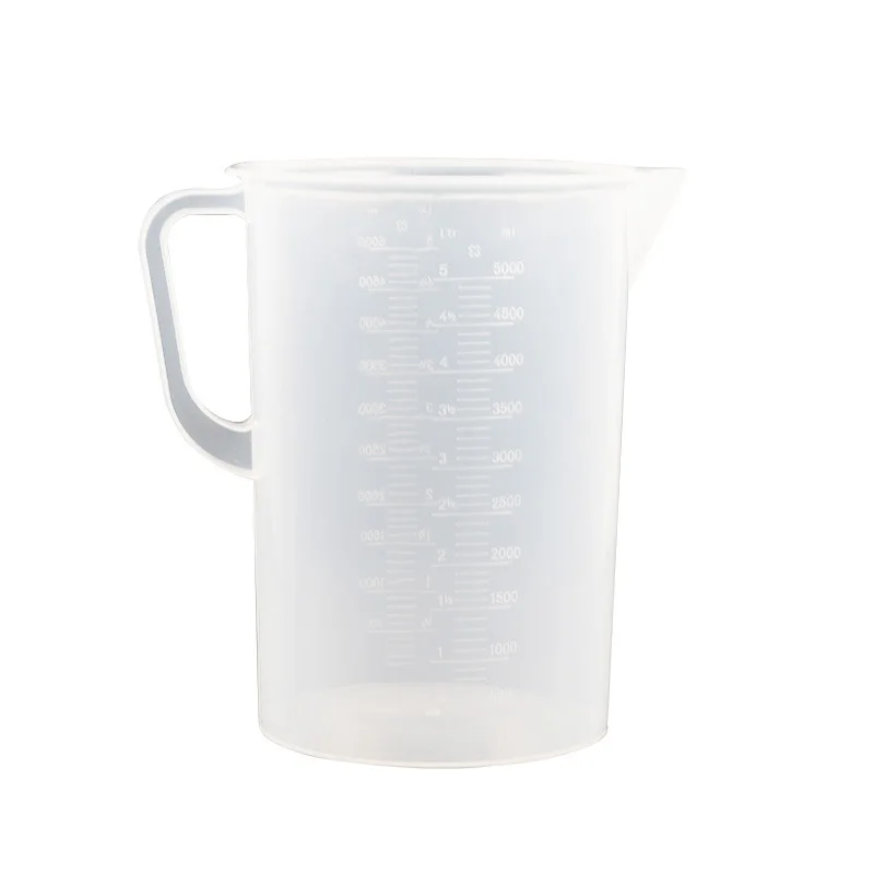 5ml-5000ml plastic lab graduated measuring cup Large capacity household measuring cup, beaker with lid