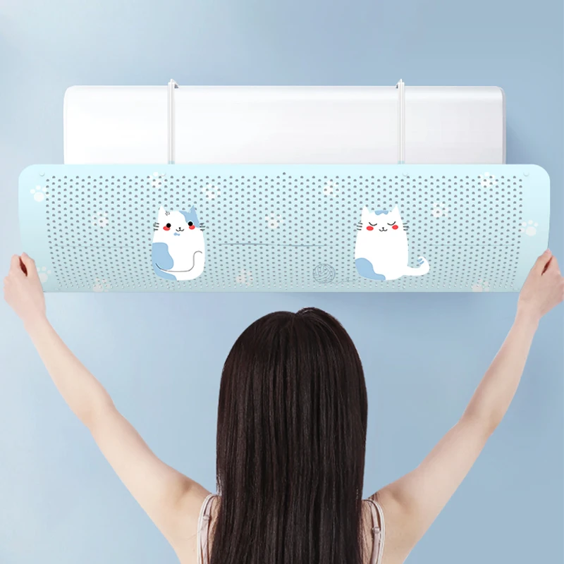 Adjustable Air Conditioner Wind Deflector Helps Cooling Heating Air Circulation Retractable Air Conditioner Windshield Cover