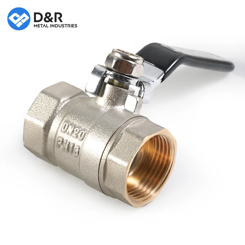 D&R GB female thread dn20 long Iron handle PN16 iron stem 3/4in brass ball valves ideal for industrial and domestic use