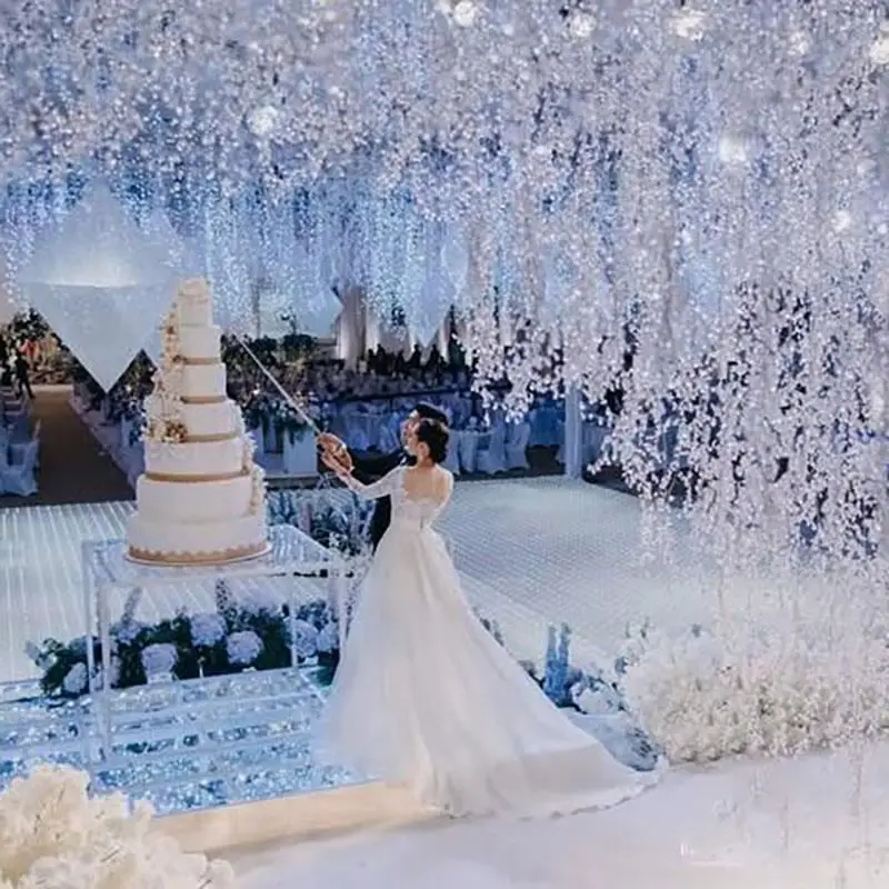 Свадебное украшение, подвесные стеклянные хрустальные бусины для свадьбы