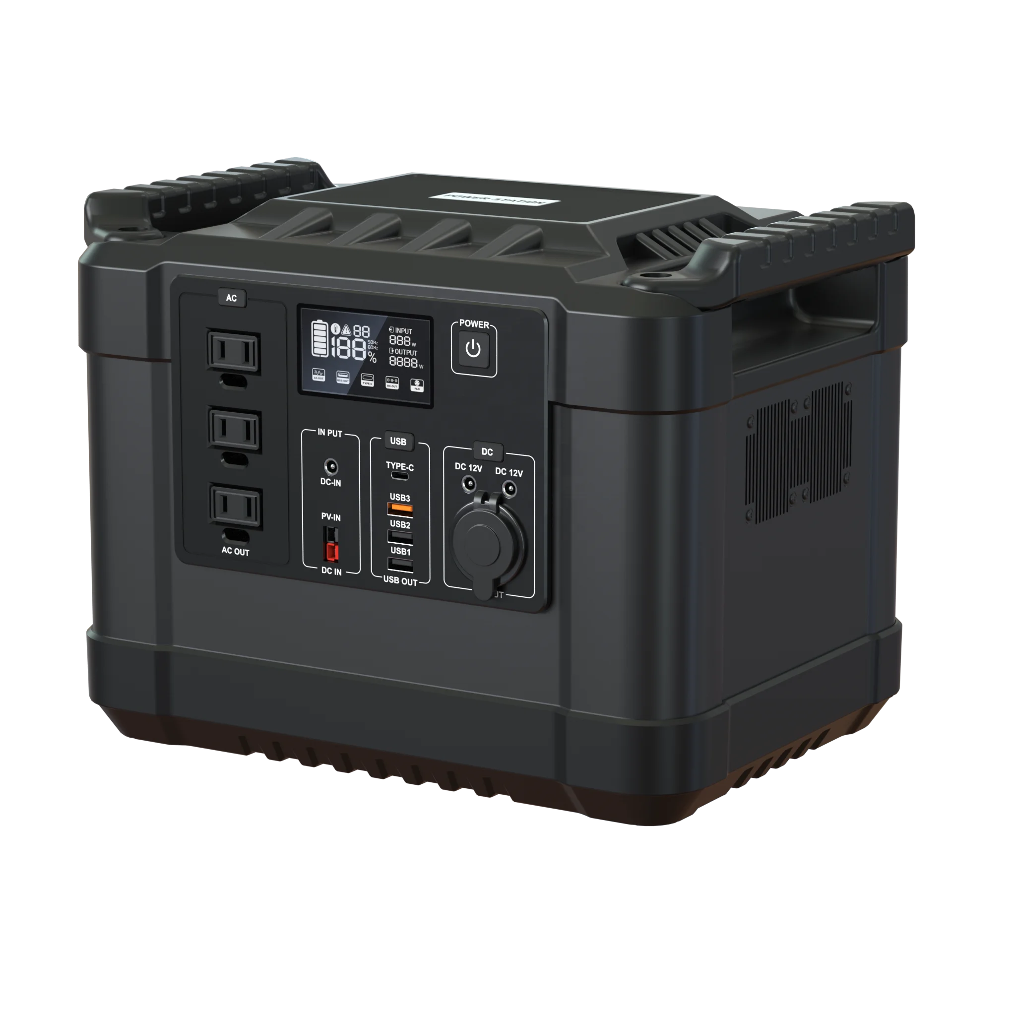 Портативная электростанция DC 12 В AC 220 Солнечная энергия 1000 Вт уличные