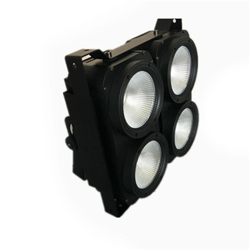Professional 4x100W COB LED Surface Warm White& Cool White 2IN1 Color DMX Audience Stage COB  Blinder Light