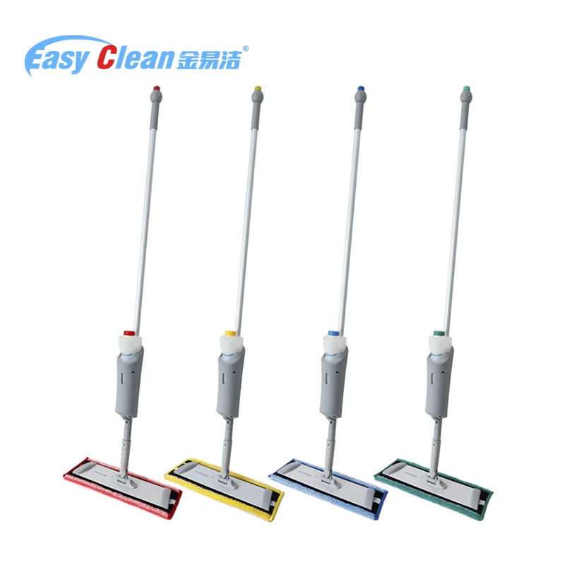 ECG Amazon Top Selling High quality aluminum Long Handle Microfiber little wet Cleaning Water Spray Flat Mop