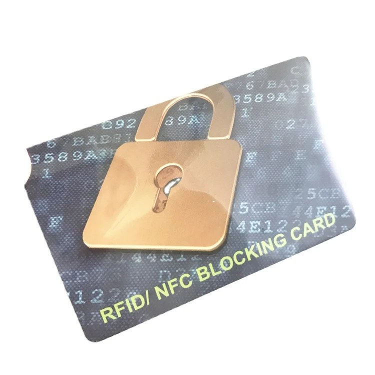 Waterproof custom design 13.56mhz rfid Blocking Card With Chip With UV Printing