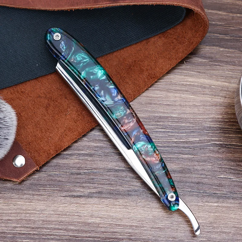 
Cut Throat Shaving Straight Razor Carbon Steel Barber Sharpen Straight Razor Shave German Safty Shaver Throat Razor Resin Handle 