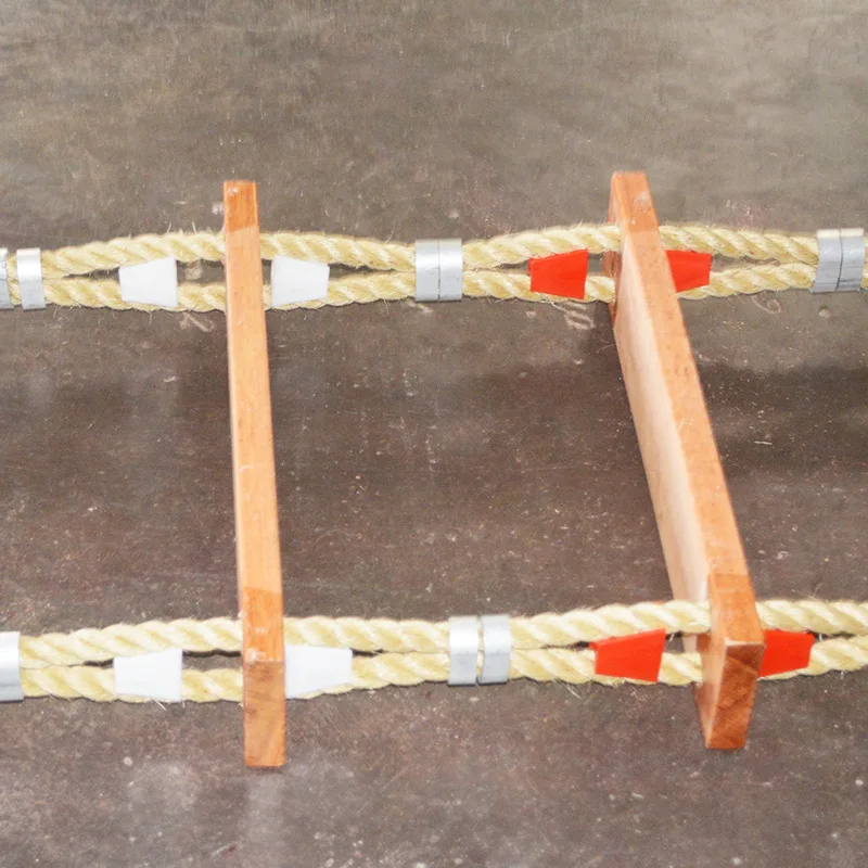 Factory good quality marine boat marine safety Emergency Escape wooden Rope Ladder