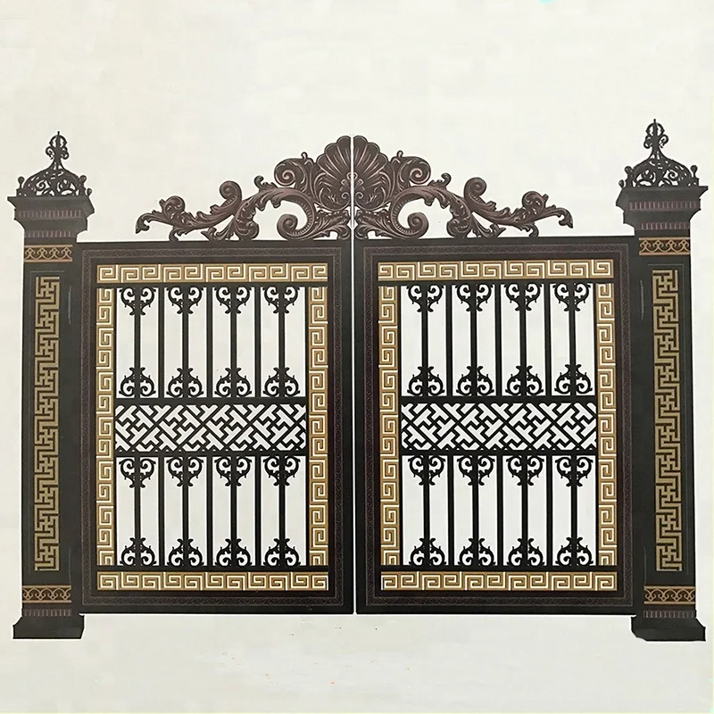 Bodun high quality price design automatic aluminium gate for driveway custom