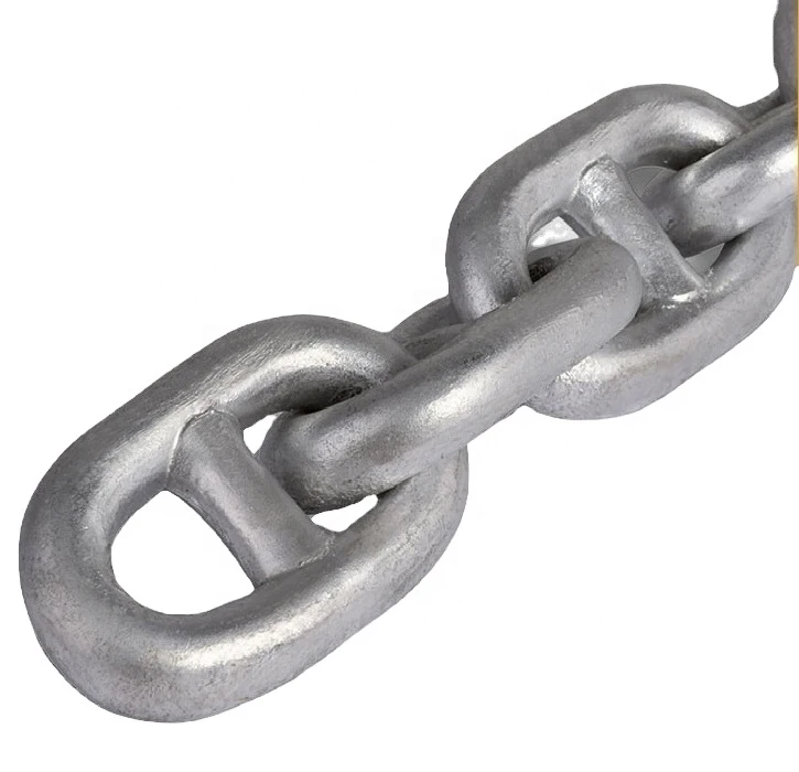 13mm to 162mm Galvanized Welded Steel Grade U2/U3 Stud Link Anchor Chain