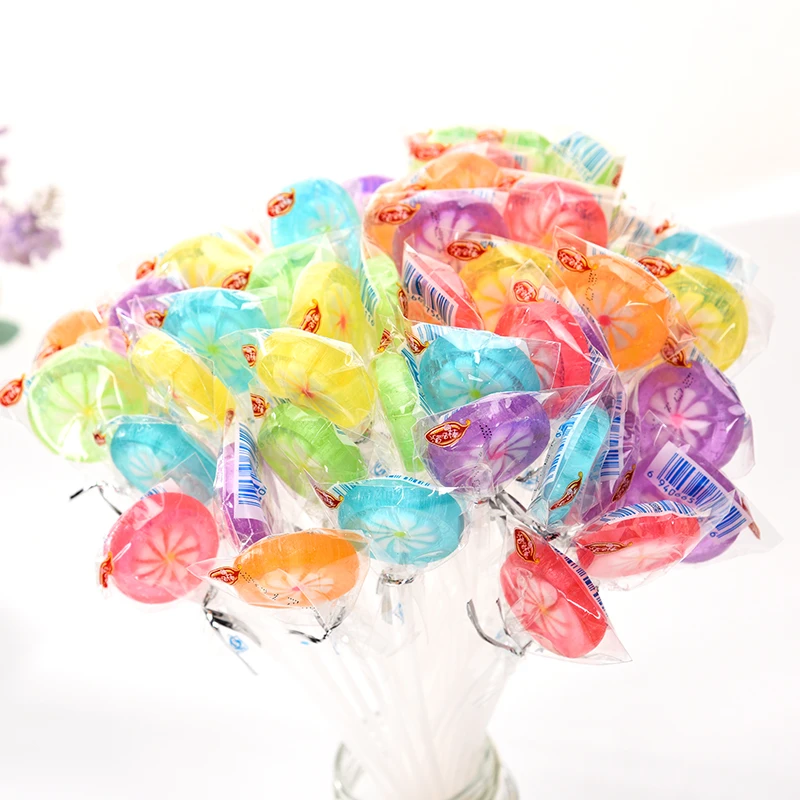Bouquet of sweets long stick lollipops charm custom lollipop  candy bouquets