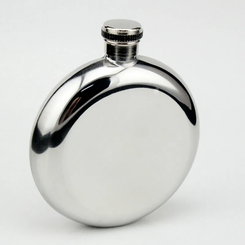 DYS011 Wholesale Stainless Steel Laser Welding Electroplating Hip Flask Painted 5oz Round Men