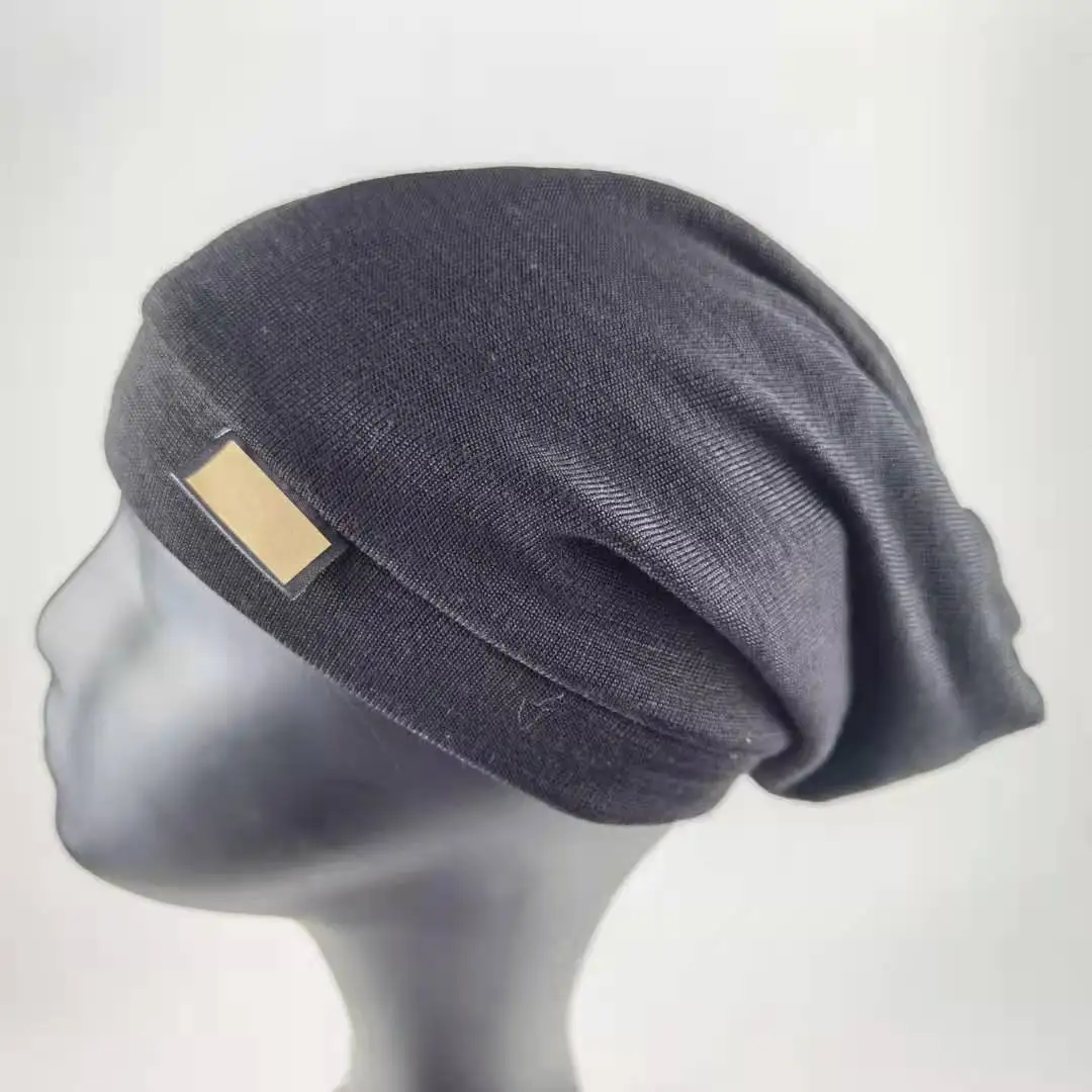 Wholesale Hair Cover Satin Adjustable Silk Lined Slouchy Beanie cagoule moto knit beanie for Night Sleeping
