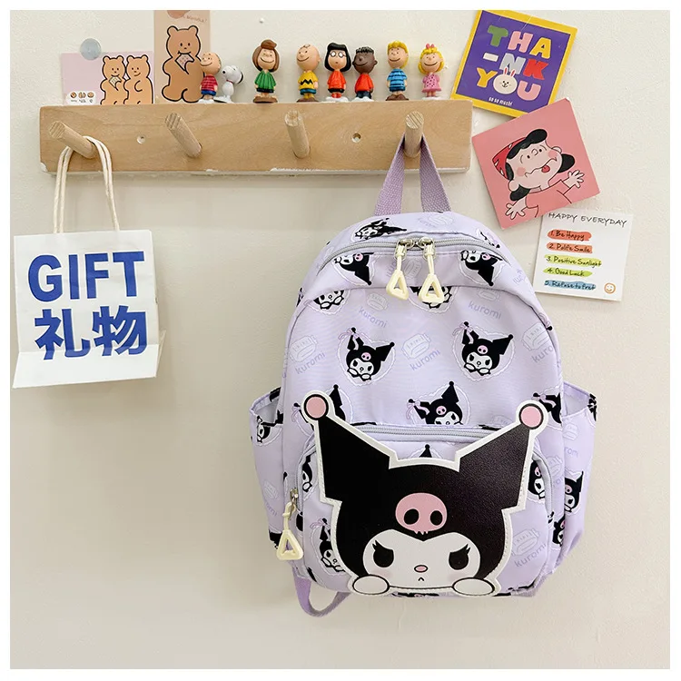 Cartoon My Melodyed Cute Kid Backpack Anime Kawaii Cartoon Leather Kids Girls Sanrioed School Bag for Holiday Gift