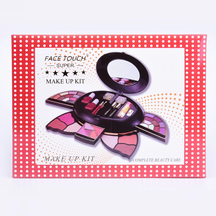 Рекламный водонепроницаемый круговой набор для макияжа, многофункциональный большой полный комплект для макияжа с зеркалом