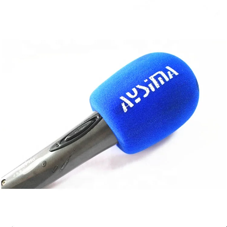 TV Microphone printed foam windscreen mic sponge cover flags