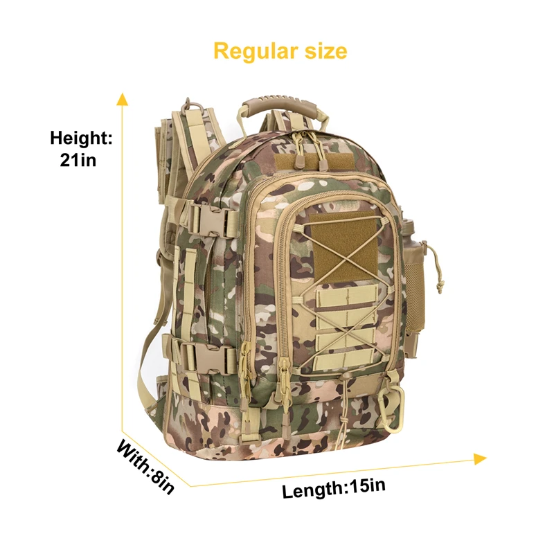 ODM & OEM Larger capacity Waterproof Tactical Trekking Fishing Hunting Bag Military 60l