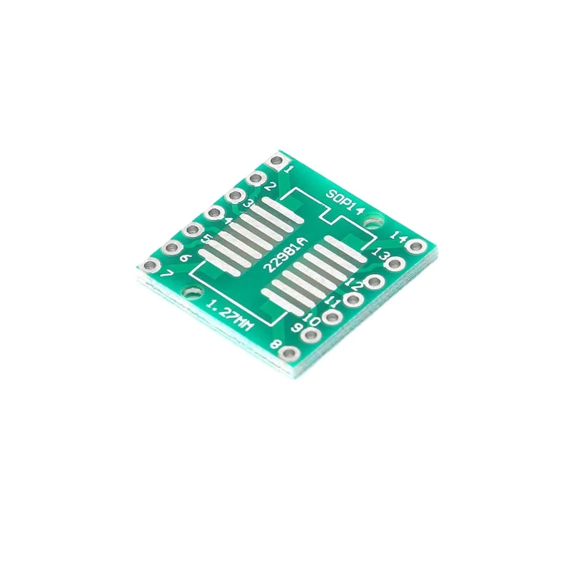 Плата контактная SOP14 SSOP14 TSSOP14 к DIP14 SMD адаптер DIP-DIP 0 65 мм/1 27 мм до 2