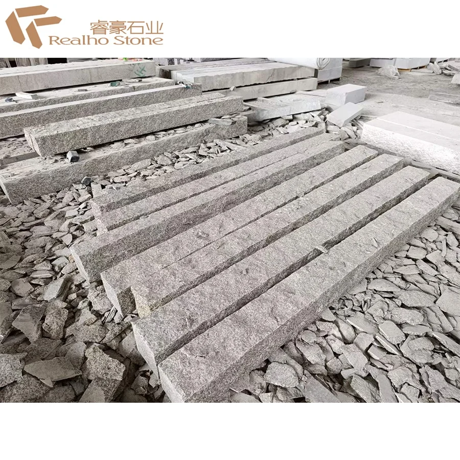 G682 Granite Stone With 6 Surfaces Split Granite Lamp Post