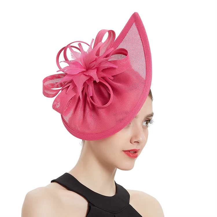 Tea Party Sinamay Fascinator Kentucky Derby Hat Pillbox Hat Headband for Cocktail Wholesale