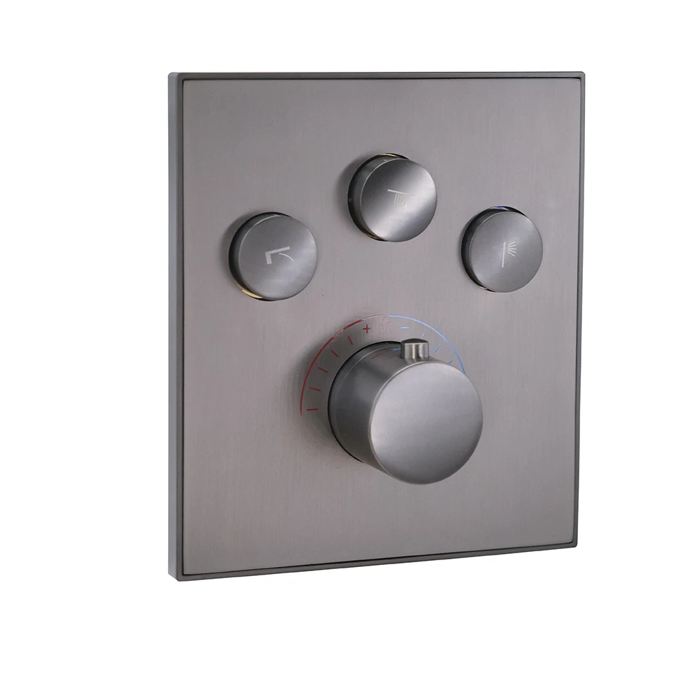 High-quality all-copper ceramic spool thermostatic shower switch for bathroom Accessories Three functions