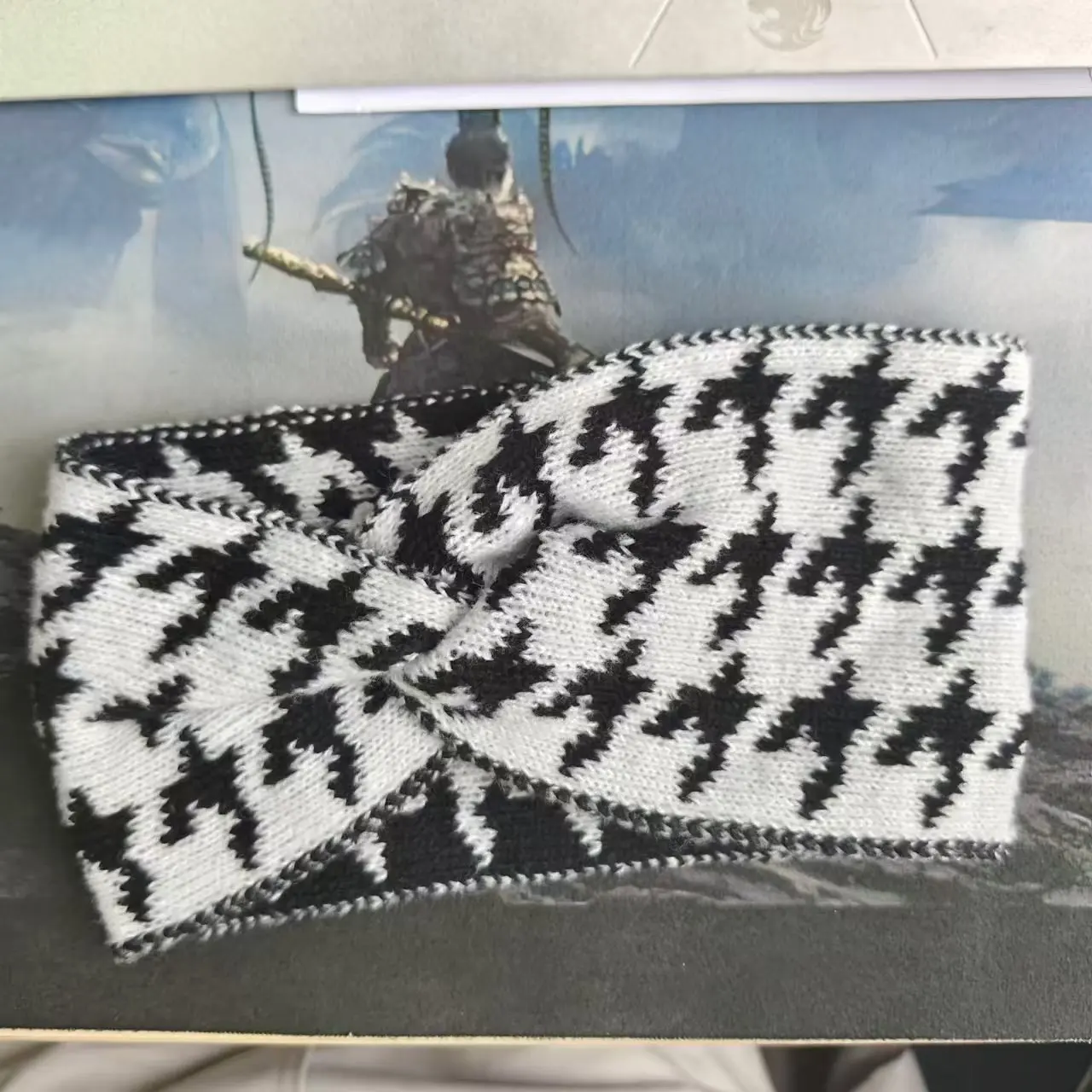 High Quality Large Plaid Knitted Elastic Hairbands Elegant Sports Headband for Women Wholesale Fashion Accessory