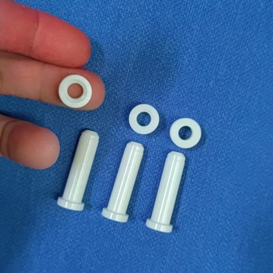 EZ-High heat resistance white ceramic parts Zirconia ceramic CNC precision processing ZrO2 parts ceramic resistor part