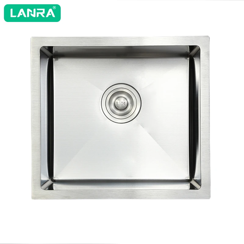 Мытье под заказ из нержавеющей стали ручная работа одна чаша матовая маленькая кухонная раковина для квартиры 5050