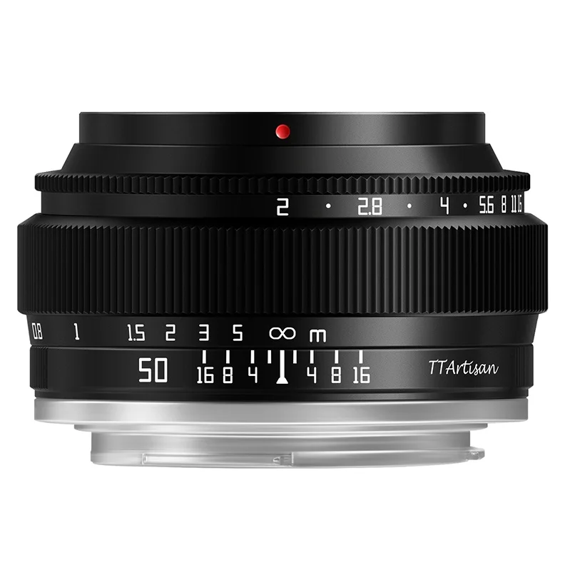 TTArtisan 50mm F2 Full Camera Lens MF Large Aperture Standard Focal Length for E/X/M43/EOS-M/RF/Z/L Moun