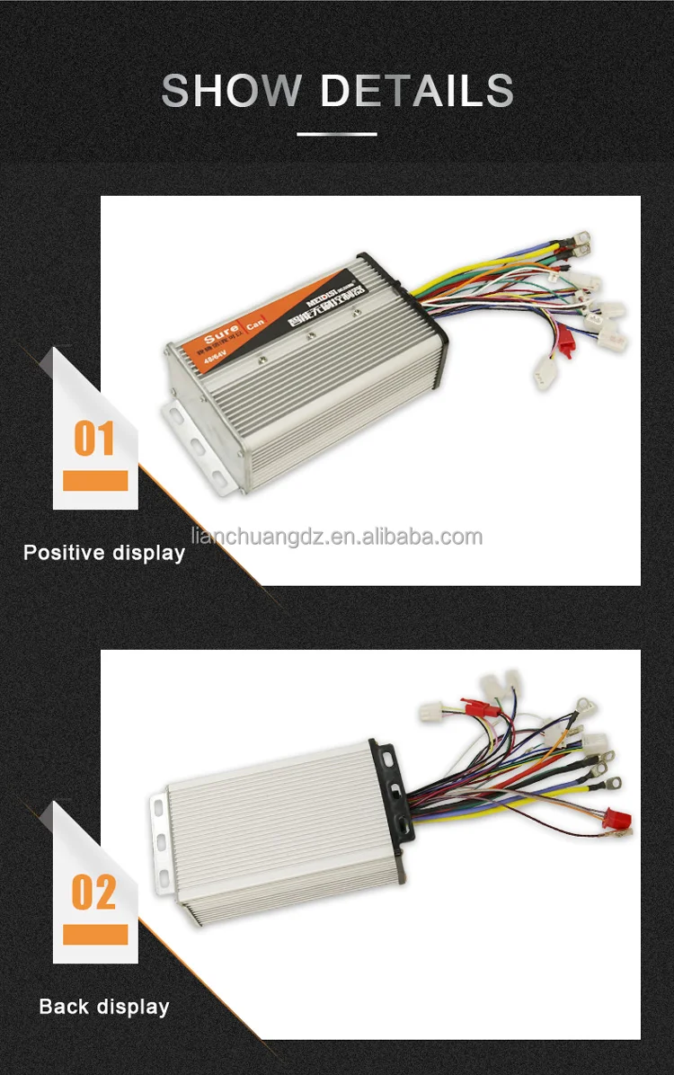 84v 1200w Brushless DC Tricycle ATV Retrofit Kit Servo Motor Controller