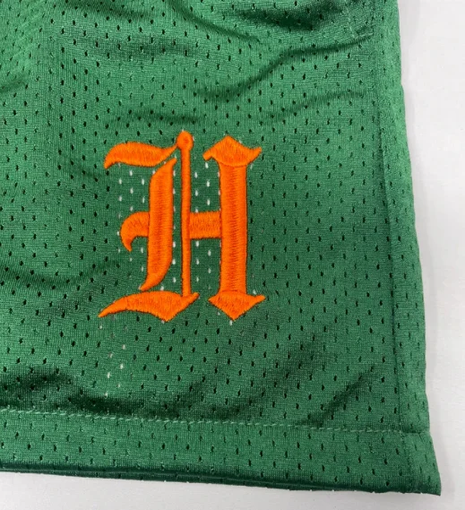 Custom Logo Board Shorts Sublimation Embroidery Logo Basketball Shorts Above Knee 5 Inch Men Breathable Mesh Shorts