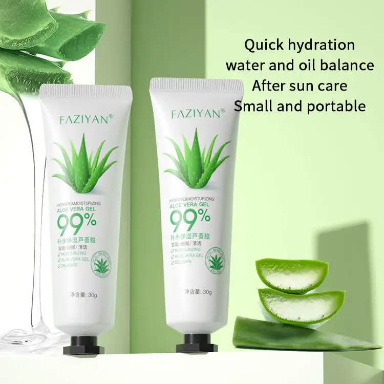 Oem Wholesale Private Logo Brightening Gel Aloe Vera Face Cream Natural organic 97% pure aloe Vera gel with low MOQ