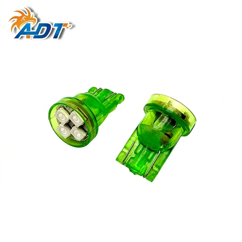 ADT OEM design Transparent Wedge T10 194 insert square 4smd 3528 ac dc led 6.3 volt #555 pinball lights