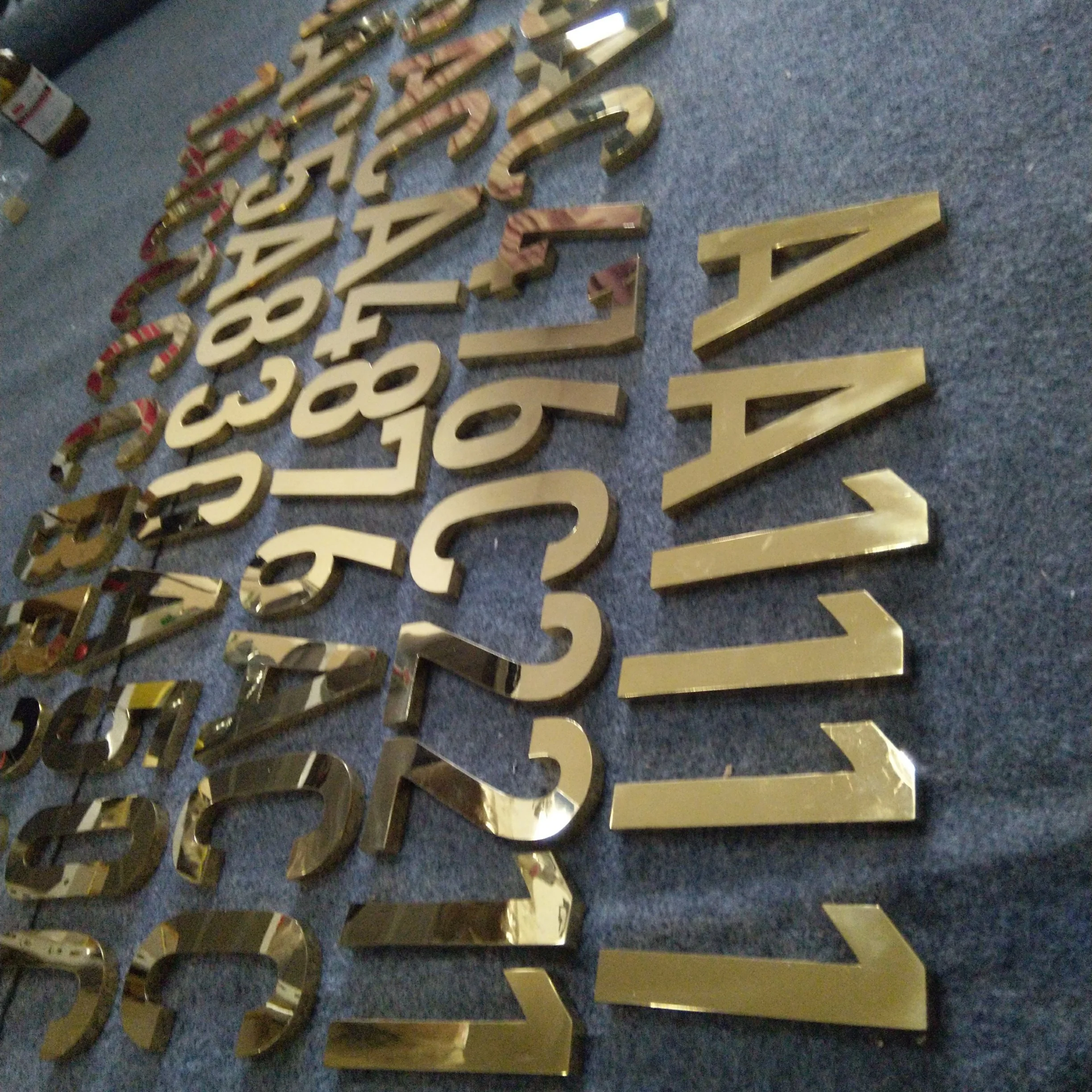 3D wholesale galvanized metal letters hotel metal numbers
