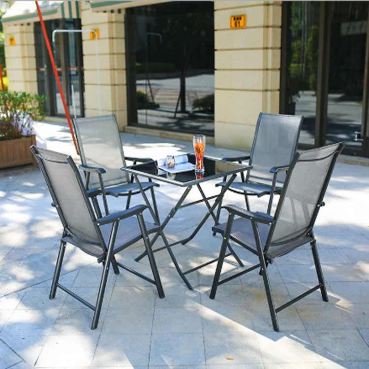 Outdoor Garden Furniture Sets Dining Chair Round Table 4seater Table Garden Furniture Patio Outdoor Furniture 5 Pcs Garden Set