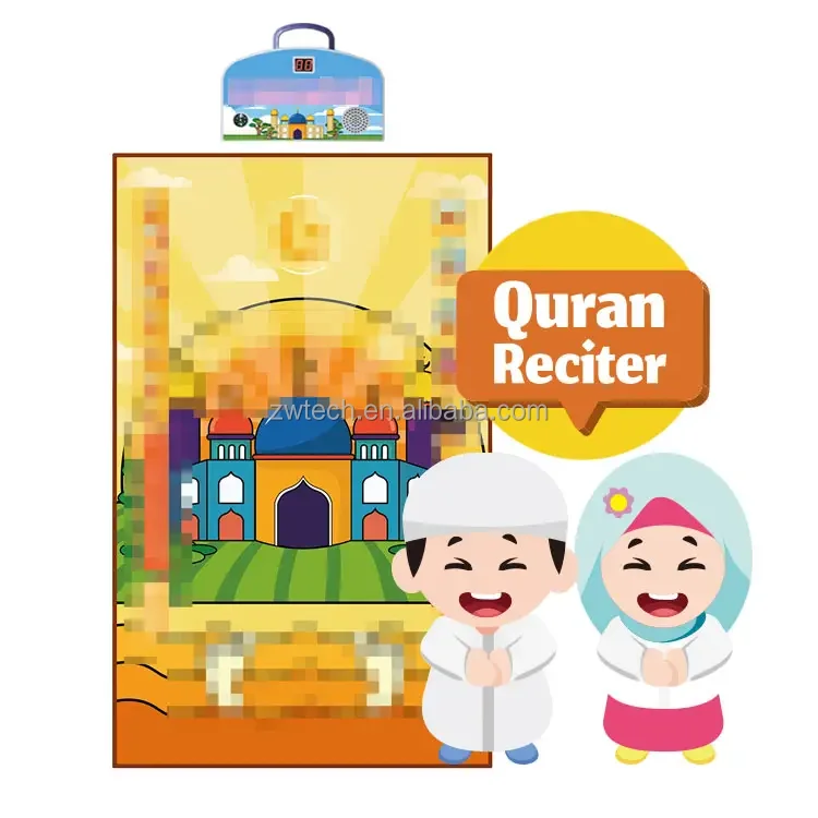 Muslim Portable Arabic Prayer Rug Shiajiada Electronic 7 Languages Interactive Polyester Modern Rectangle Mats