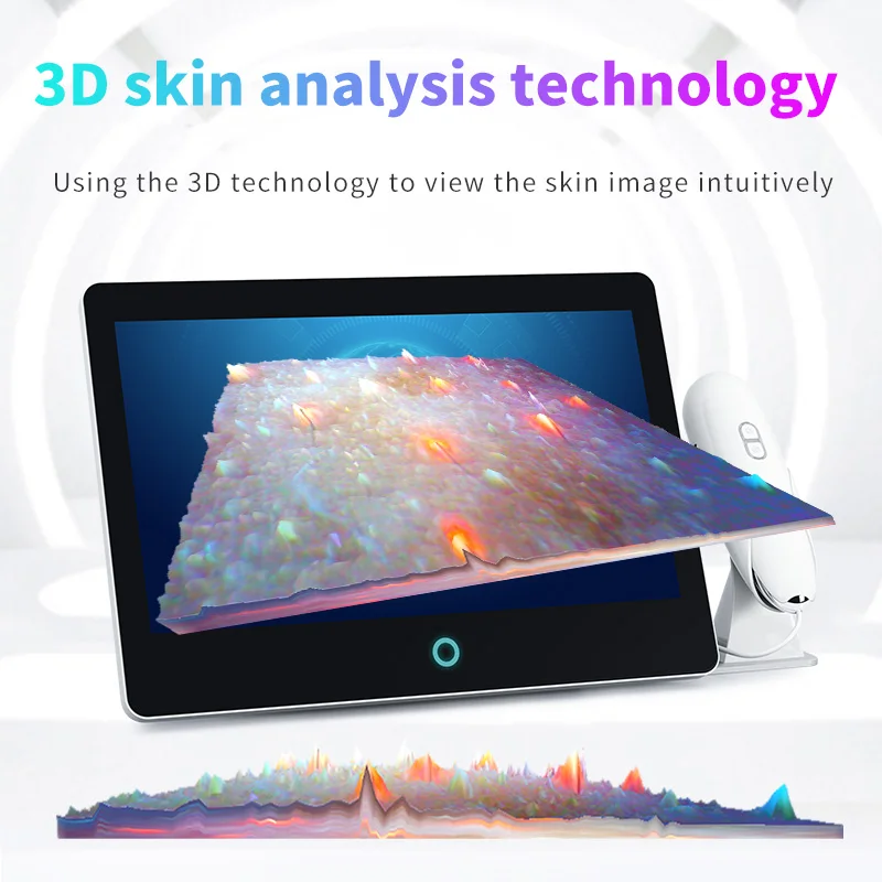 Multi language HD 3D Professional skin analyzer Facial Analysis/ Skin Analyser / 3D Digital Skin Analyzer intelligent system