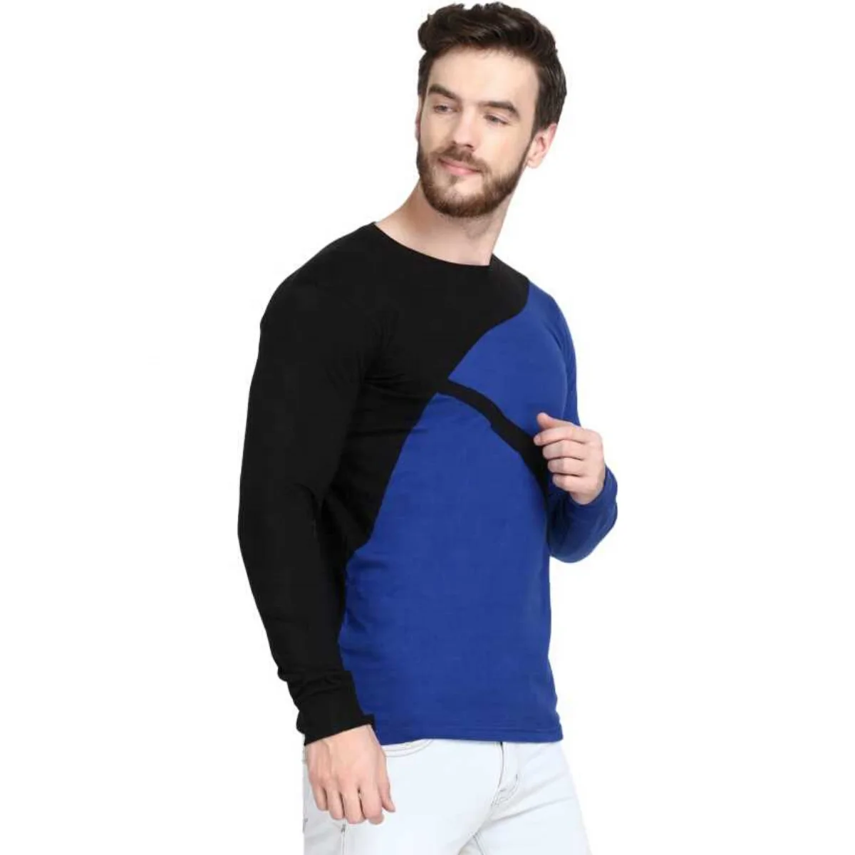 
 Лидер продаж, повседневная однотонная Бежевая облегающая футболка с воротником и пуговицами для мужчин  