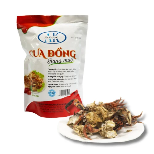 OEM Service Fast Delivery Unique Taste Salted Fried Field Crab HACCP Certification Carton Box Package Vietnamese Supplier