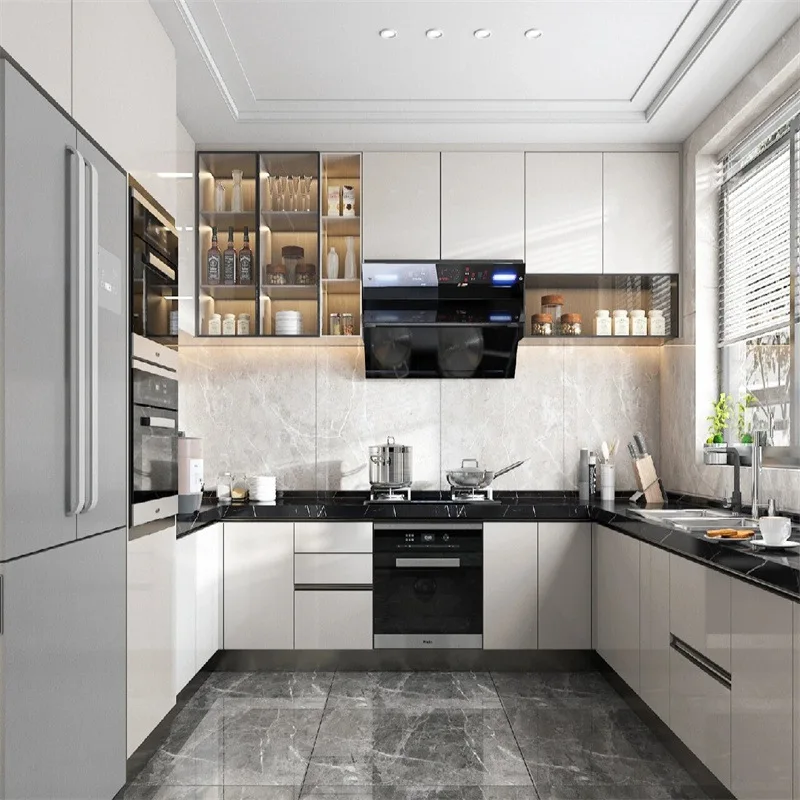 Wholesale  Drawer Commercial Wood Kitchen Modular Kitchen Island Cabinet Set  kitchen cabinets & accessories