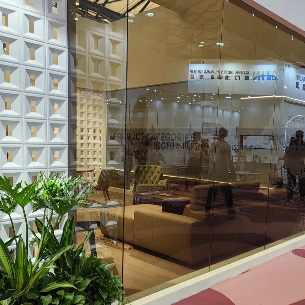 Modern design display 4mm safety tempered bronze glass for bedroom closet wardrobe door