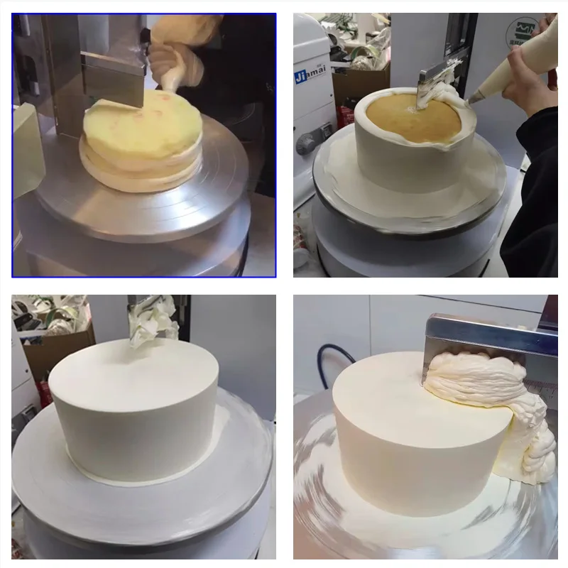 Automatic Round Cake Cream Spreading Coating Filling Machine Cake Bread Cream Decoration Spreader frosting machine