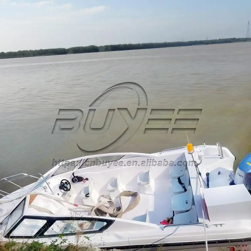 10 Passengers Fiberglass Open Speedboat 23FT/7M Long Life Durable Yacht Without Outboard Motor