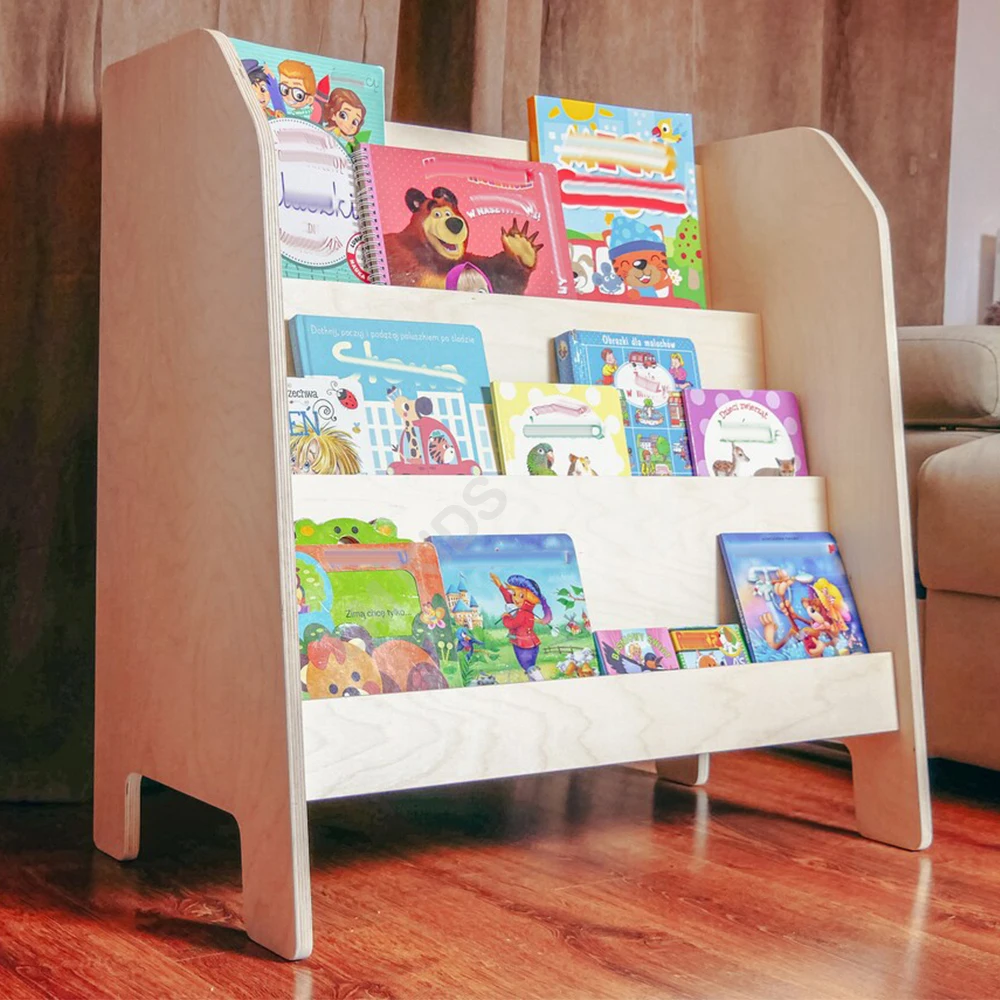 LM KIDS furniture kids bookshelf wooden bookcase children montessori book storage  librero kids bookcase
