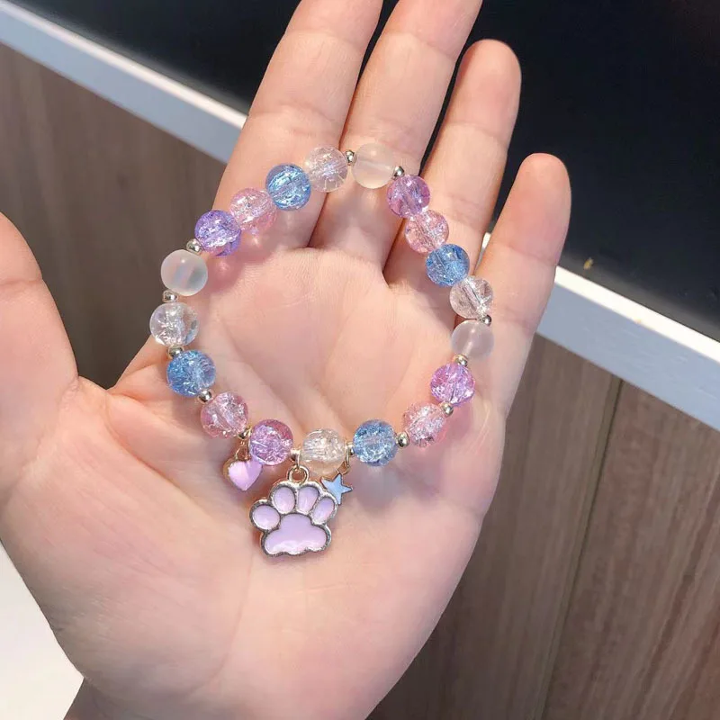 Crystal Bracelet Alloy Colored Beaded Bracelet Student Friendship Fashion Bracelet Wholesale Bead Glass Hot Selling New Cartoon