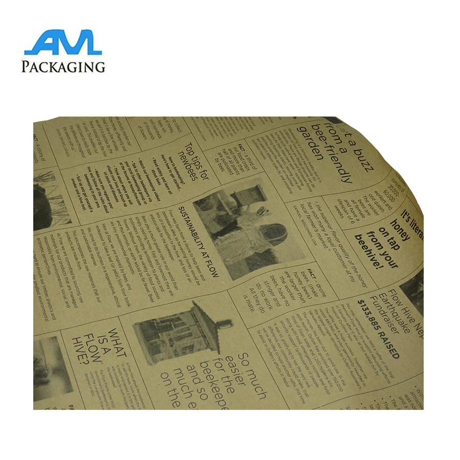 wholesale tissue paper custom printed newspaper gift packaging wrapping paper