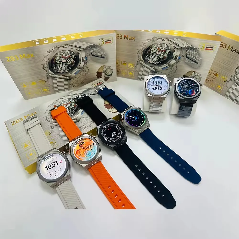 Factonry  price  Watch Z83 Max smart  Monitor Print Brand Private Logo IP68 Customize Z83Max Round Smartwatch