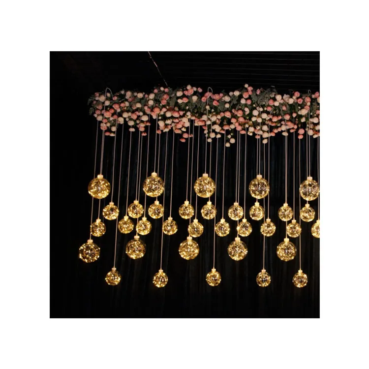 Acrylic Ball Chandelier Starry Wedding Background Hanging for Sale